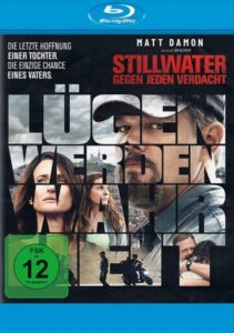 Farbiges Cover einer Blu-ray von Tom McCarthys "Stillwater".