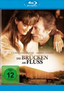 Farbiges Cover einer Blu-ray von Clint Eastwoods "Die Brücken am Fluss".