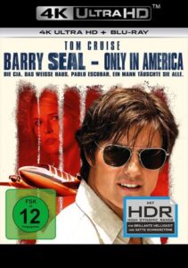 Farbiges Cover eines 4K Datenträgers von Doug Limans "Barry Seal - Only in America".