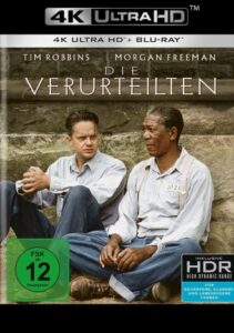 Farbiges Cover eines 4K Datenträgers von Frank Darabonts "Die Verurteilten".