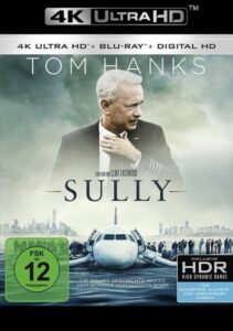Farbiges Cover eines 4K Datenträgers von Clint Eastwoods "Sully".