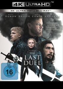 Farbiges Cover eines 4K Datenträgers von Ridley Scotts "The Last Duel".