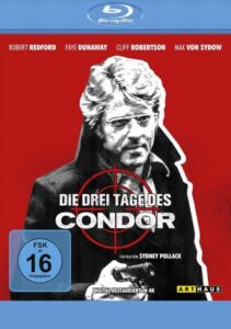 Farbiges Cover einer Blu-ray von Sydney Pollacks "Die drei Tage des Condor".