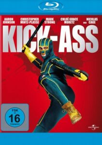 Farbiges Cover einer Blu-ray von Matthew Vaughns "Kick-Ass".