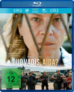 Farbiges Cover einer Blu-ray von Jasmila Žbanićs "Quo Vadis, Aida?".
