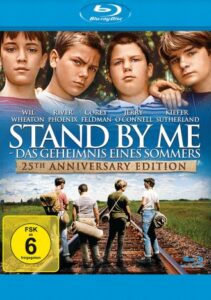 Farbiges Cover einer Blu-ray von Rob Reiners "Stand by me".