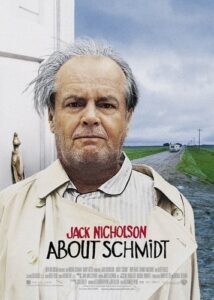 Farbiges Cover einer DVD von Alexander Paynes "About Schmidt".