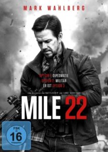Farbiges Cover einer DVD von Peter Bergs "Mile 22".