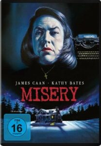 Farbiges Cover einer DVD von Rob Reiners "Misery".