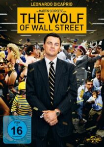 Farbiges Cover einer DVD von Martin Scorseses "The Wolf of Wall Street".
