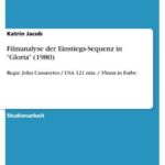 Blau, weiß und schwarze gestaltetes Cover der Filmanalyse von Katrin Jacob zum Film "Gloria".