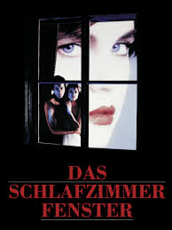 Farbiges Kinoplakat von Curtis Hansons Thriller "Das Schlafzimmerfenster".