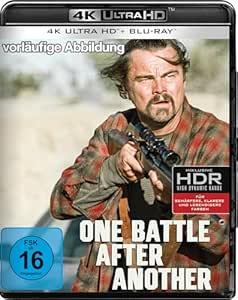Farbiges Cover eines 4K Datenträgers von Paul Thomas Andersons "One Battle After Another".